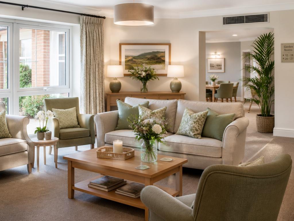 Comfortable shared living room with natural light